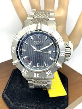 Invicta Men's Watch 37212 Subaqua Noma III Swiss Quartz GMT Gray Dial Steel 50mm